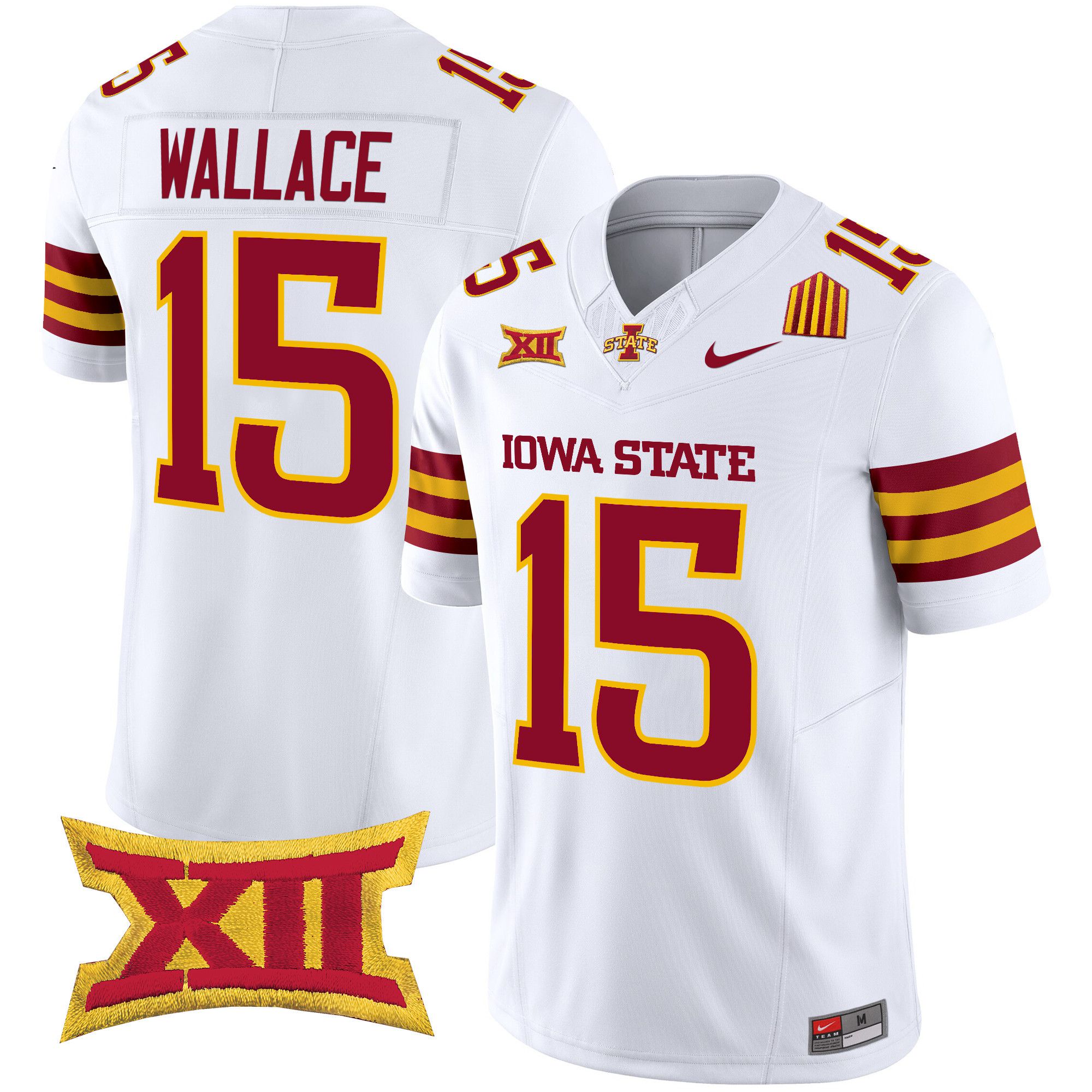 Men Iowa State Cyclones #15 Wallace White Nike 2024 Vapor Limited NCAA Jersey